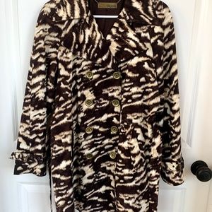 Michael Kors Leopard Print Trench Coat Medium